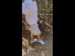 slutwife sucking stranger dick on the hiking trail. wife sucks a passerby while tracking a walk